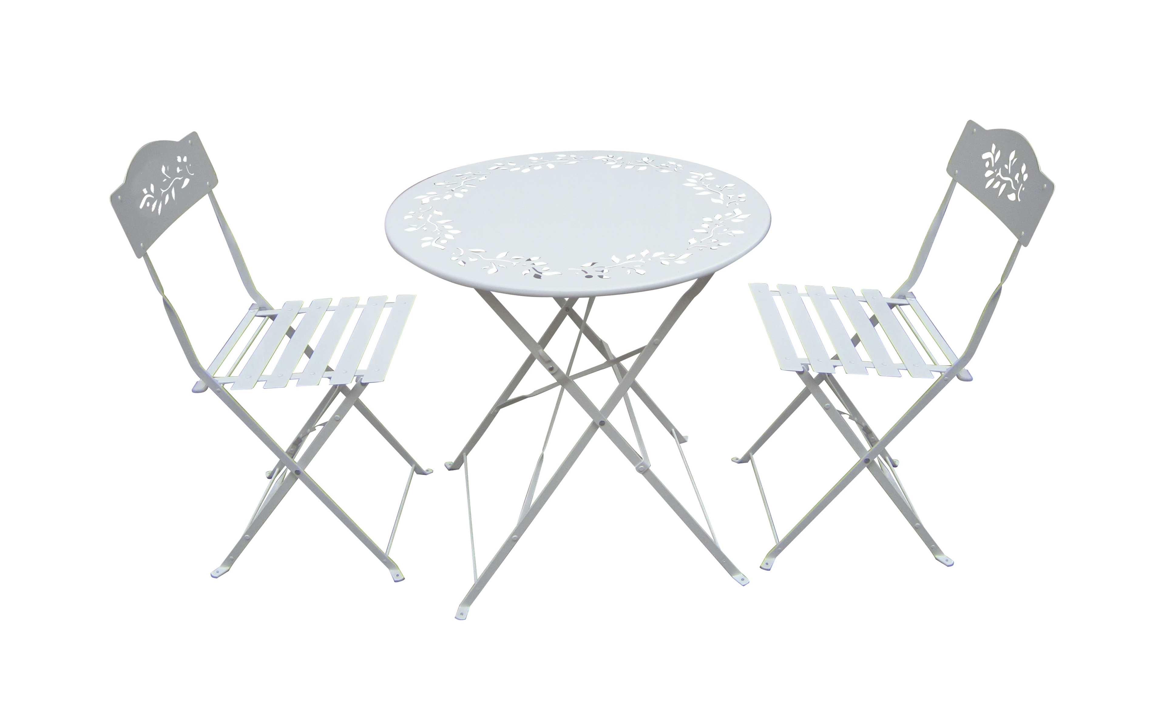 Комплекты круглый стол и 2 стула белые